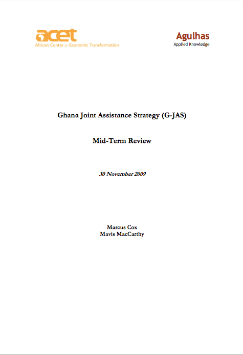 ACET's Ghana Joint Assistance Strategy (G-JAS) Mid-Term Review front page