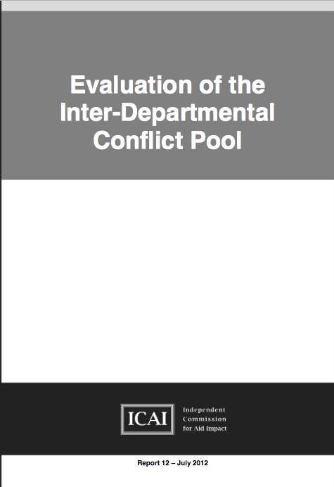 Evaluation of the Inter-Departmental Conflict Pool report front page