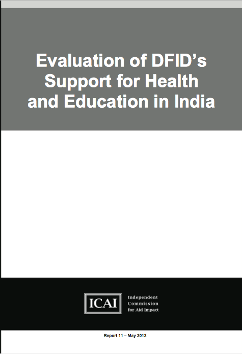 DFIDs Support for Health and Education in India report front page