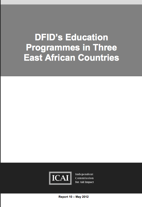 DFIDs Education Programme in Three East African Countries report front page
