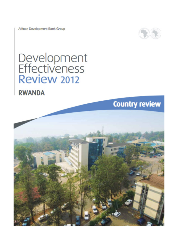 AfDBs Development Effectiveness review Rwanda report front page