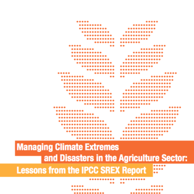 Managing Climate Extremes and Disasters in the Agricultural Sector: Lessons from the IPCC SREX Report front page