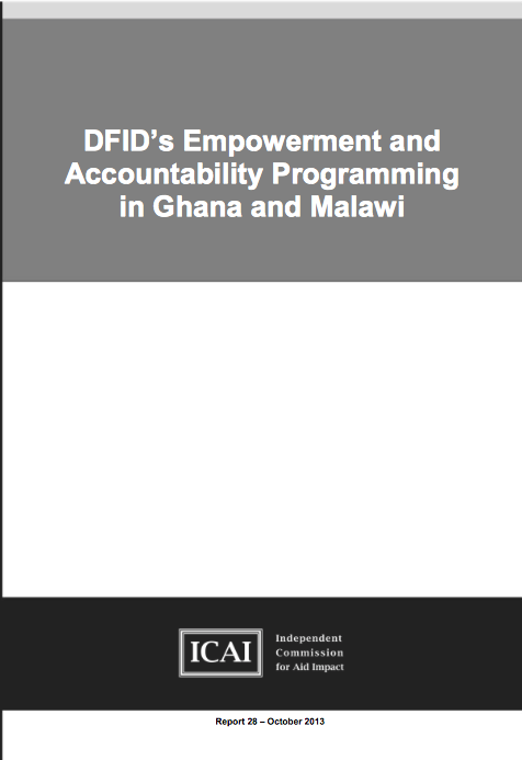 DFIDs Empowerment and Accountability Programming in Ghana and Malawi: Report front page