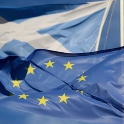 scottish and european flags