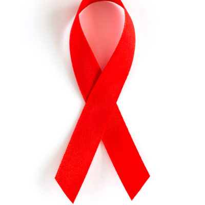 red AIDS awareness ribbon