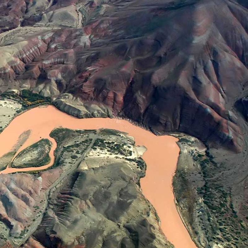 Photo of a river in mountain valley