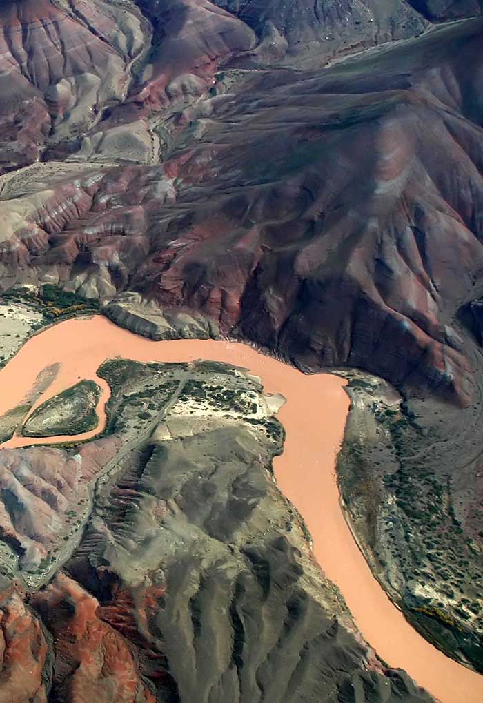 Photo of a river in mountain valley