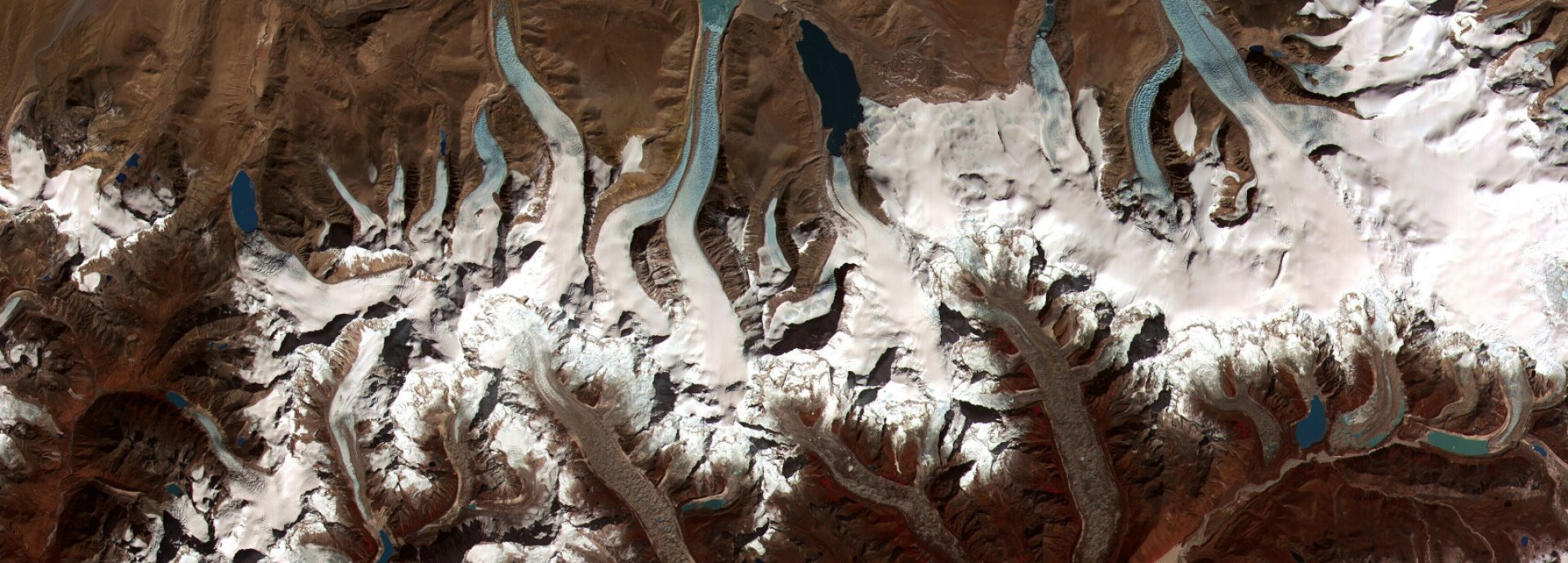 aeriel view of the himalayas