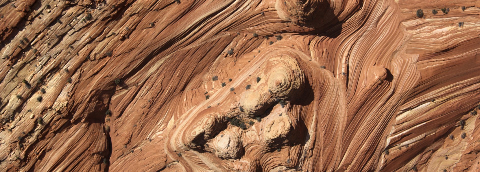 aeriel view of boulders