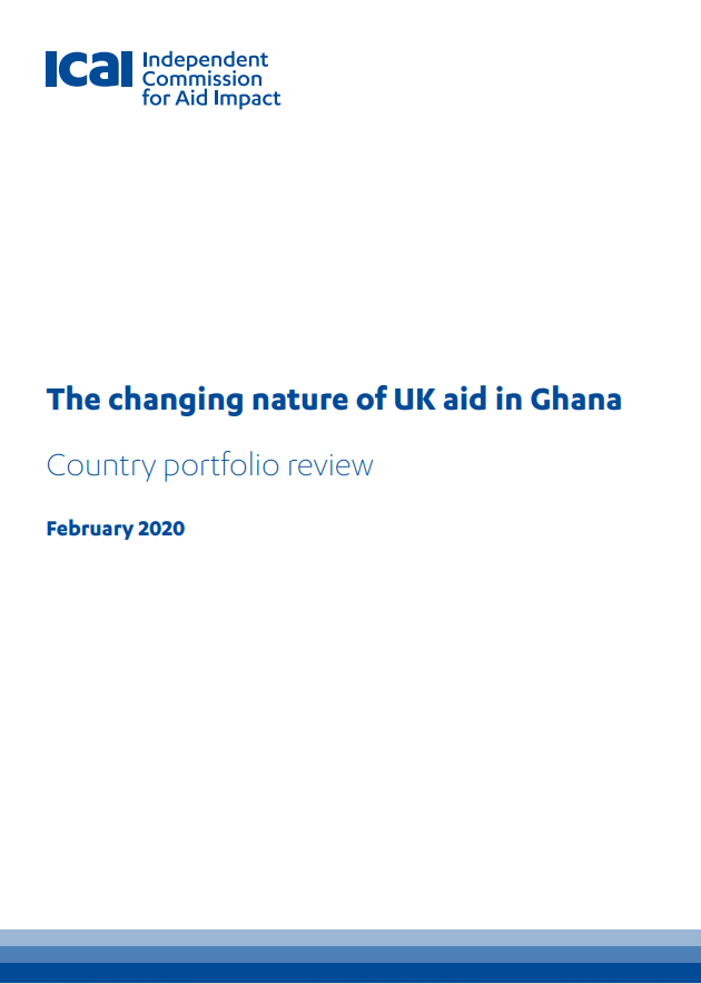 ICAI Nature of UK aid in Ghana review front page
