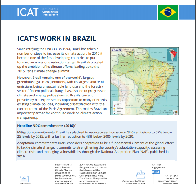 ICAT Brazil report front page