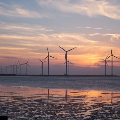 Wind farm on the coast