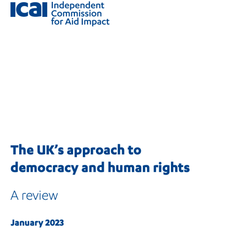 Front cover of review of the UK's approach to democracy and human rights