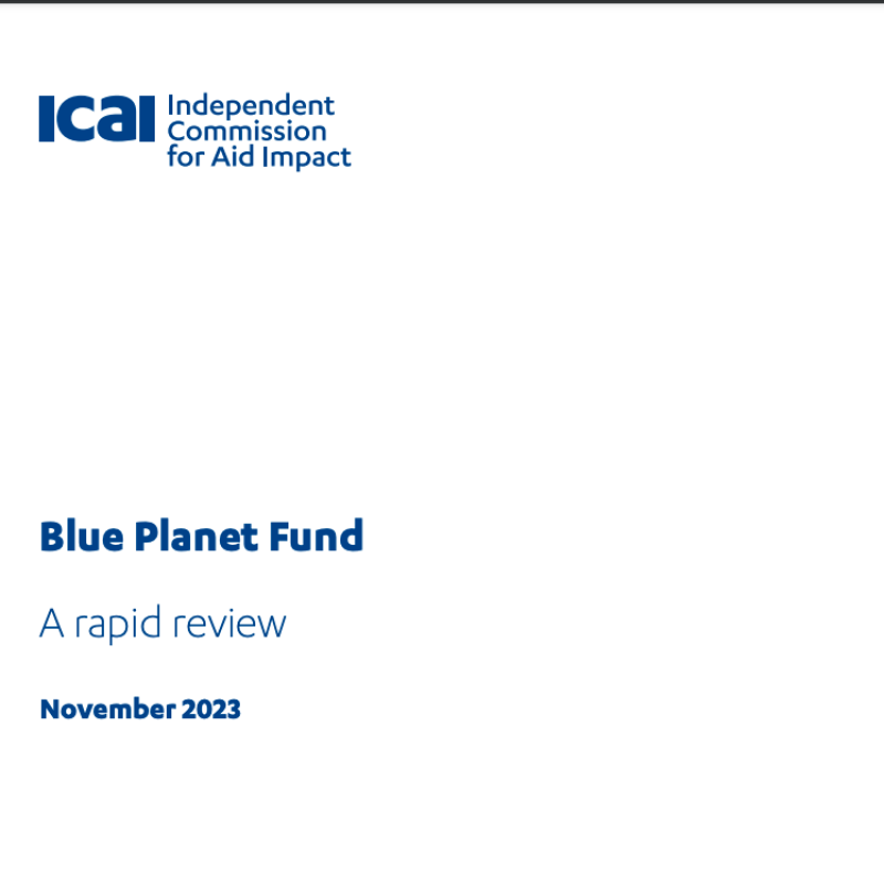 Front cover of 'Blue Planet Fund' review