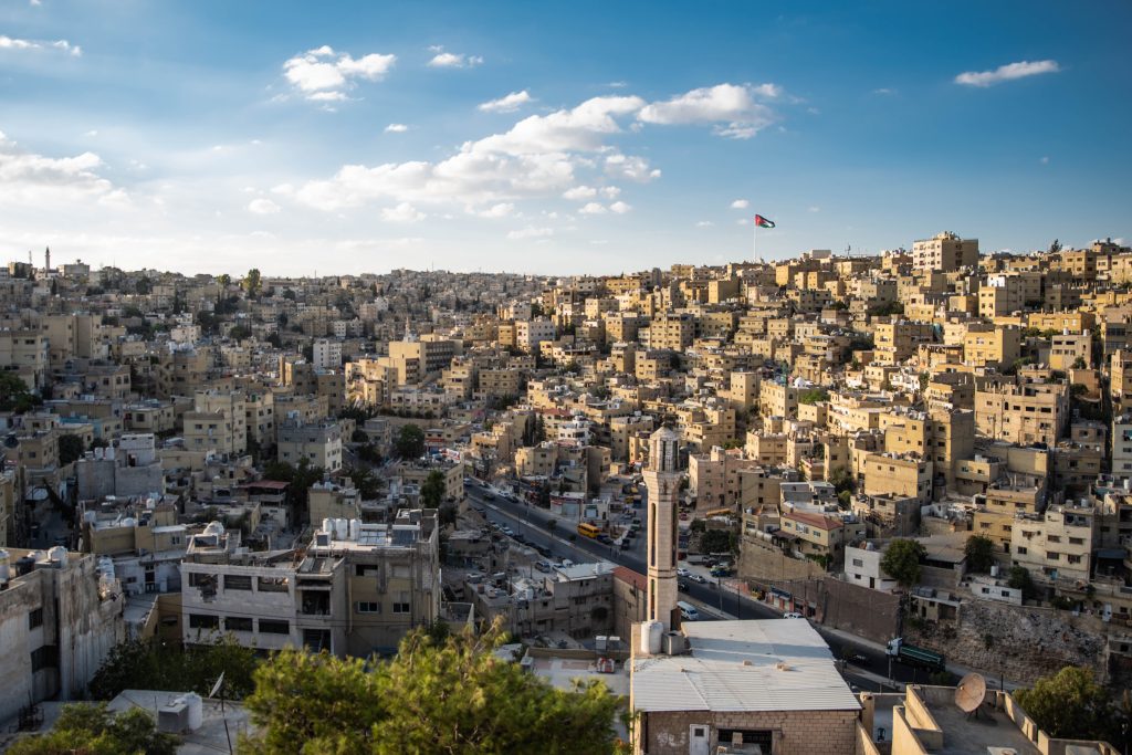 Aerial view of Amman Jordan