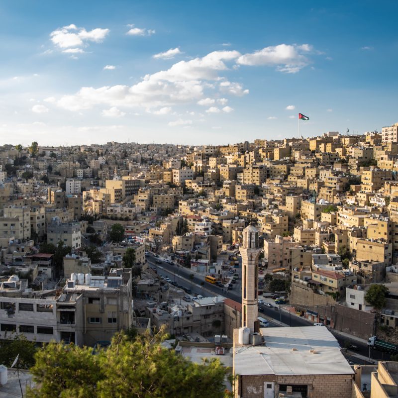 Aerial view of Amman Jordan