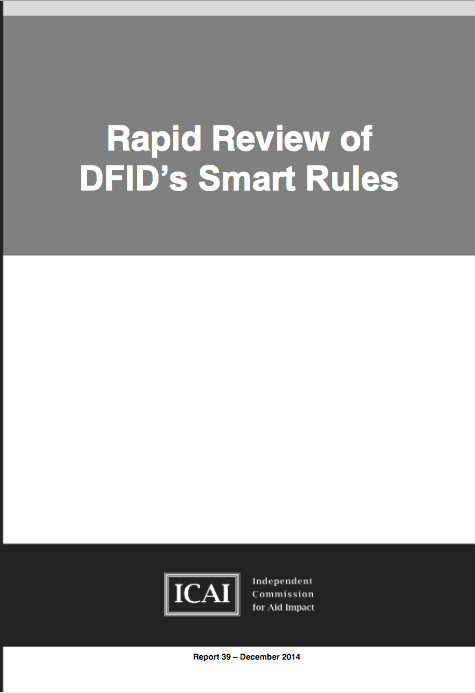 Rapid Review of DFIDs Smart Rules: report front page