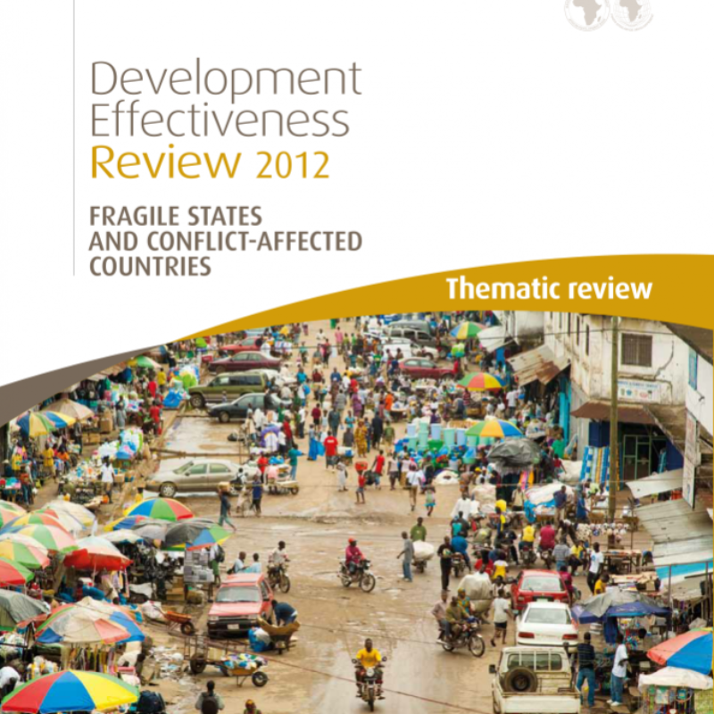 AfDBs Development Effectiveness review - Fragile States and conflict-affected countries report front page