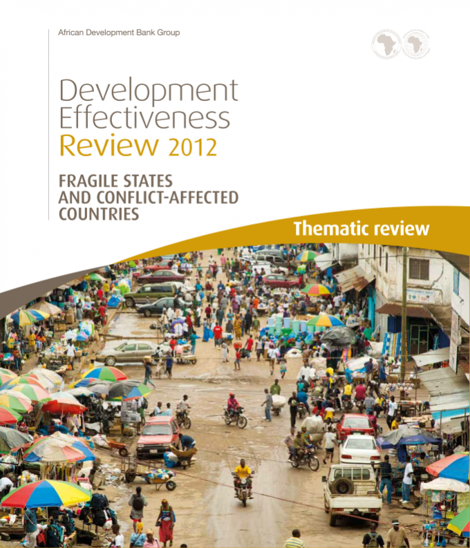 AfDBs Development Effectiveness review - Fragile States and conflict-affected countries report front page