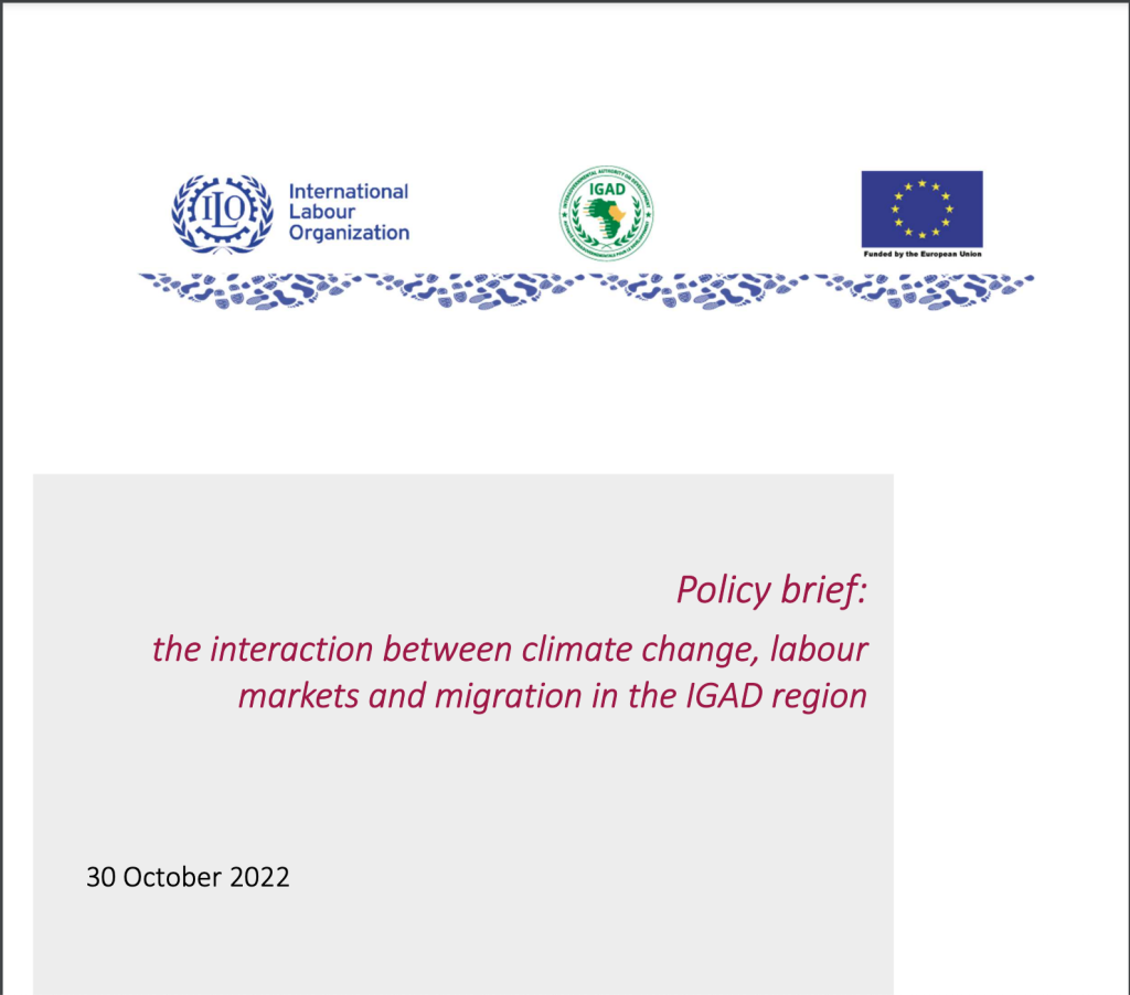 Policy brief: the interaction between climate change, labour markets and migration in the IGAD region