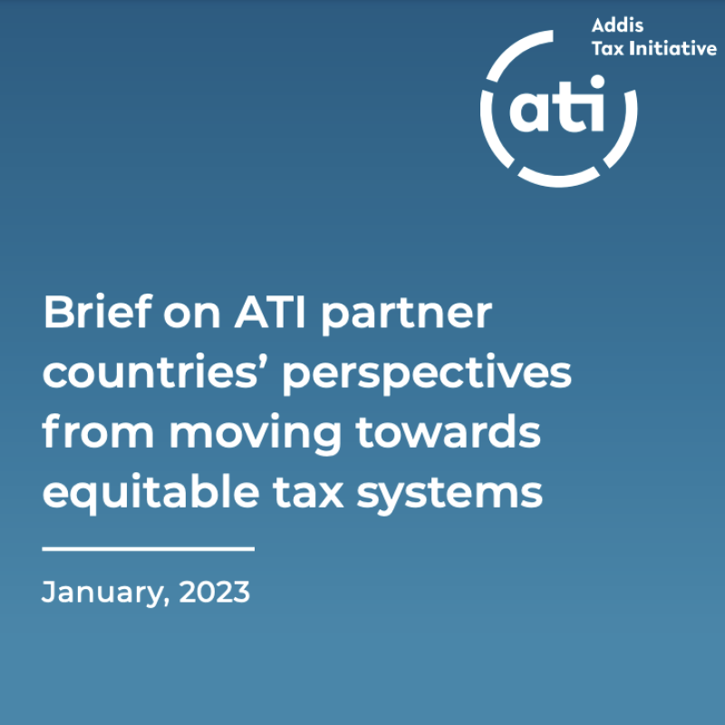 Cover of ATI Brief on Partner countries' perspectives from moving towards equitable tax systems